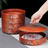 Scatola Porta Torta di Tè Pu'er Decorazione per la Casa Barattolo Ermetico per Tè Contenitori di Stoccaggio Antiumidità Antipolvere Serbatoio di Stoccaggio per Tè in Sabbia Viola