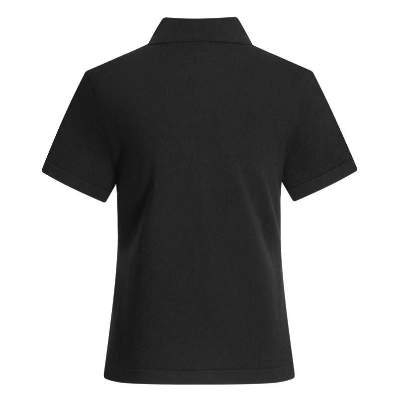 Navigare Women's Short Sleeve Lapel Knit Top