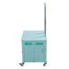 Collapsible Utility Cart Rolling Crate Swivel Casters PP Strong with Telescopic Handle Lid Storage