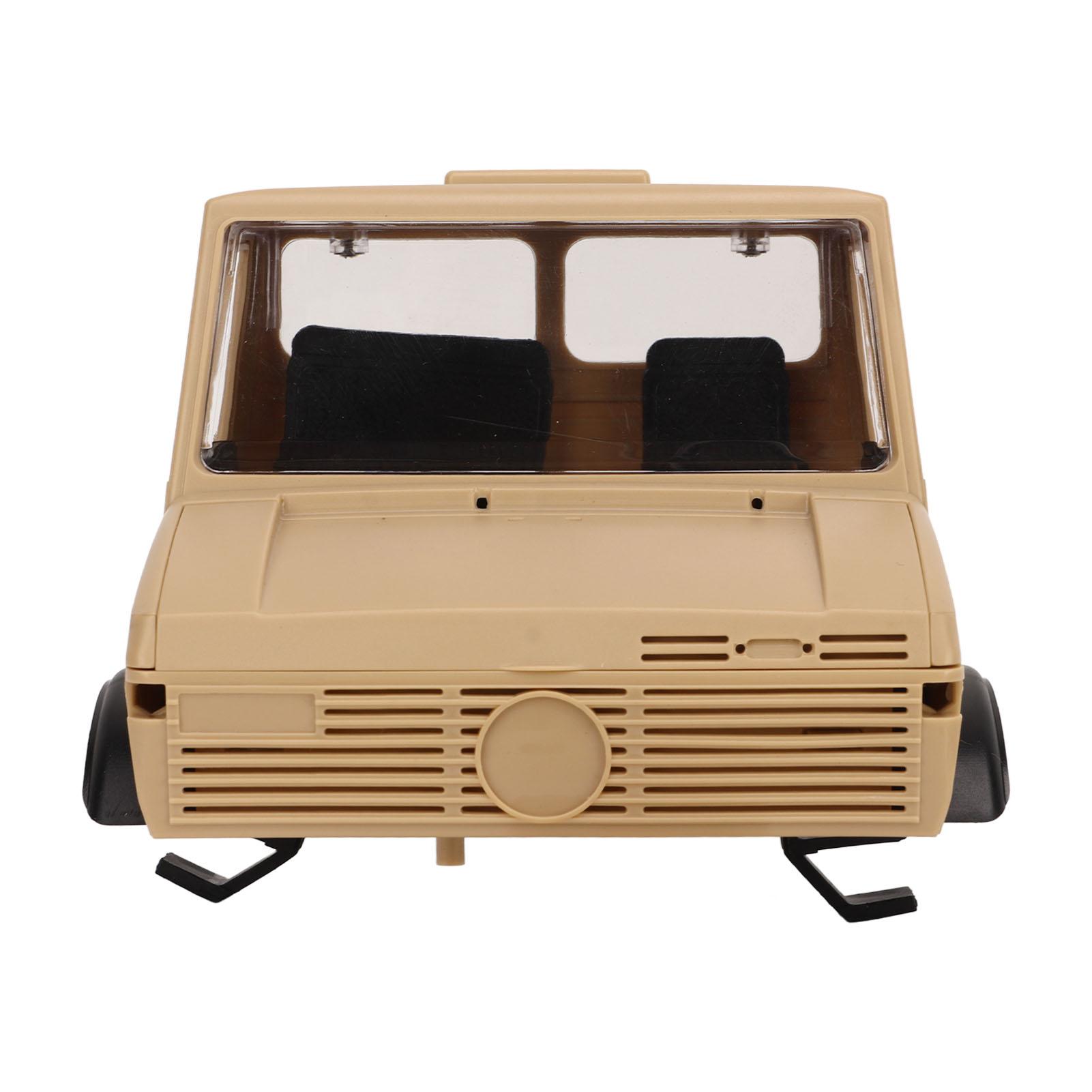

RC Car Head Assembly Plastic Realistic Khaki Remote Control Car Front Head for RC Off Road Vehicle