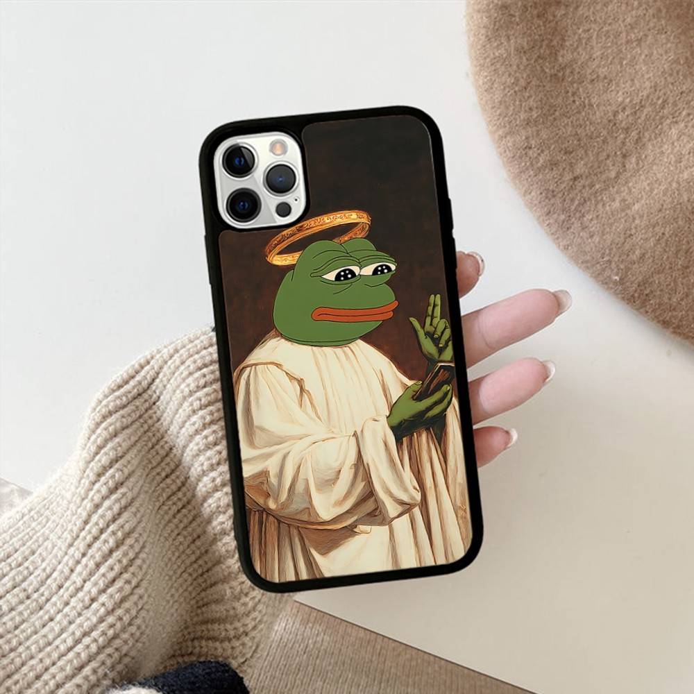 

Чехол для телефона с изображением лягушонка Пепе, мультяшный, для iPhone 11 12 13 14 15 16 17 Pro Max Plus, PC+TPU iPhone 13 pro