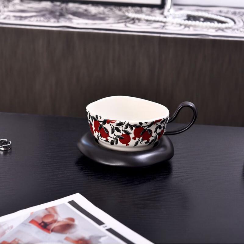Wutuo Ceramic Coffee Cup and Saucer Set