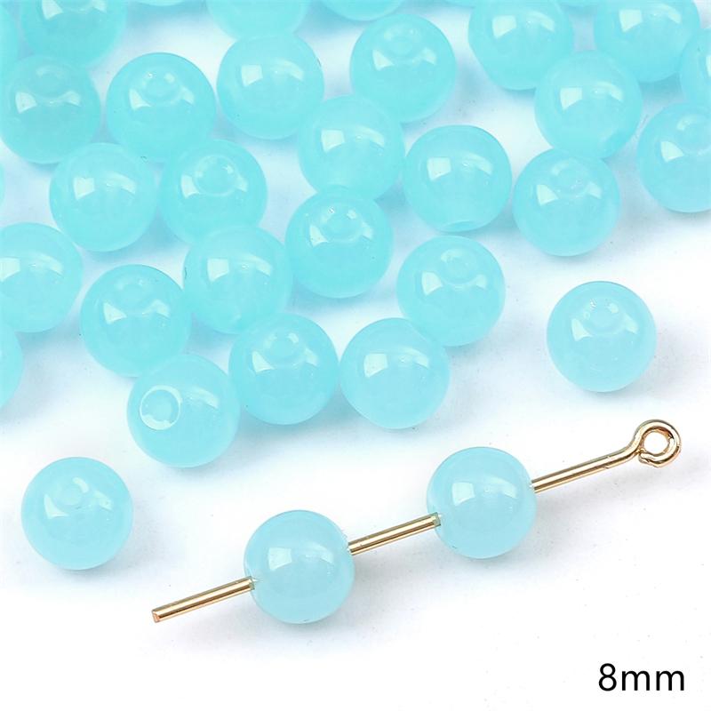 20pcs Blue Color Crystal Glass Loose Space Beads for Bracelet Necklace DIY Jewelry Craft Making Beads