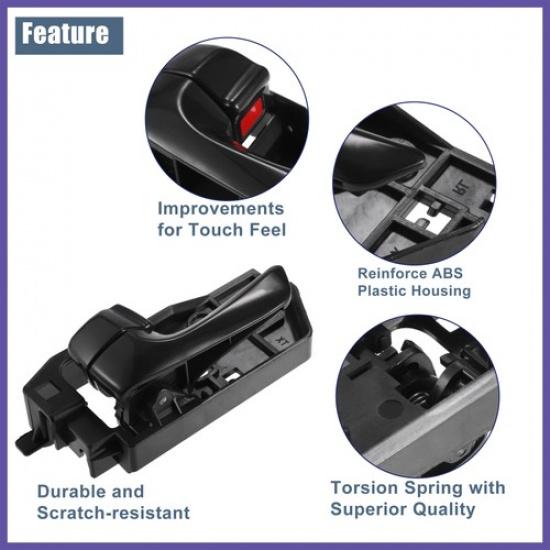 Rear Left Interior Door Handle for Hyundai Sonata 09-10 No83610-3K520-HZ