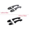 ABS carbon fiber/Glossy black For Fiat 500 And Abarth 595 695 2007+ Car Door Handles Decorative Cover Trim Exterior Accessories