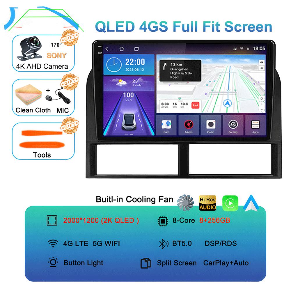Android 14 Pentru Jeep Grand Cherokee II WJ 1998 - 2004 Radio Auto Player Multimedia Video Navigație GPS QLED IPS Nu 2din DVD 2 din