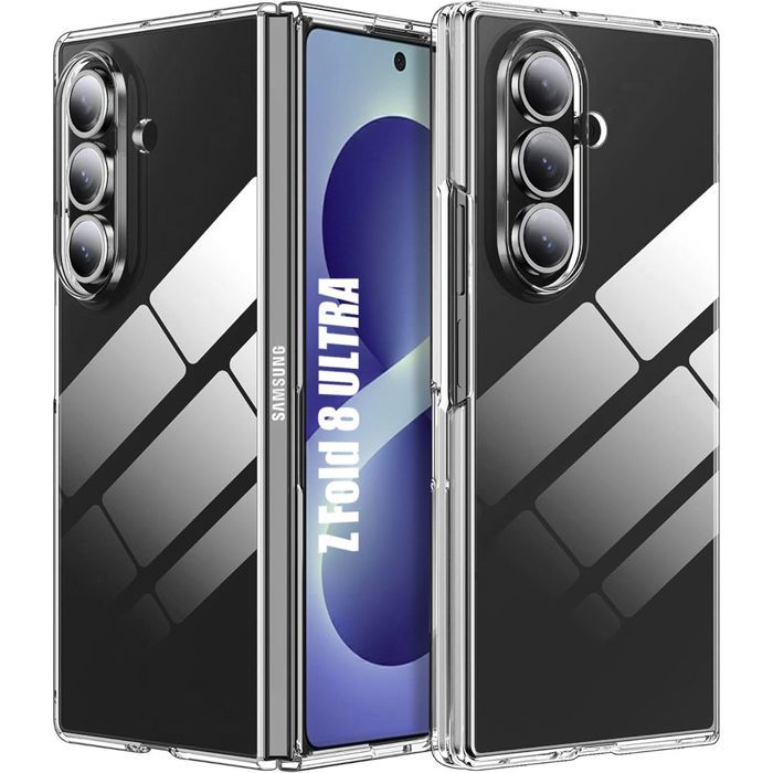 Case for Samsung Galaxy Z Fold 8 Ultra, Transparent Hard Shockproof Scratch-Resistant Protection