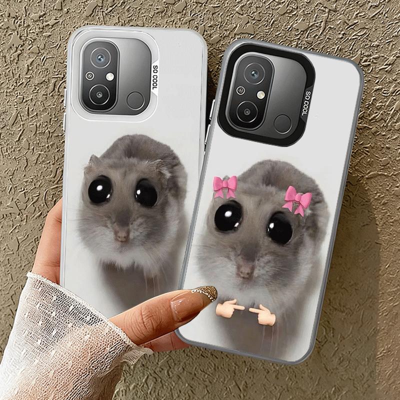 Funny Sad Hamster Meme Shockproof Phone Case for Xiaomi Poco X7 X6 X5 X3 Pro F7 Ultra M8 Redmi 15C 15 14C 13C 12C 10C 13 12 10