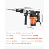 VEVOR Demolition Jack Hammer Concrete Breaker 1400W Electric Hammer 2 Chisel Bit