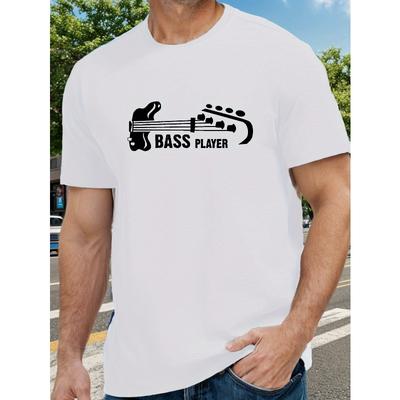 BSAA PLAYER Men'S Summer Short Sleeve T-Shirt Round Neck, Relaxed Fit, Oversized, Cool, Casual, and Fashionable