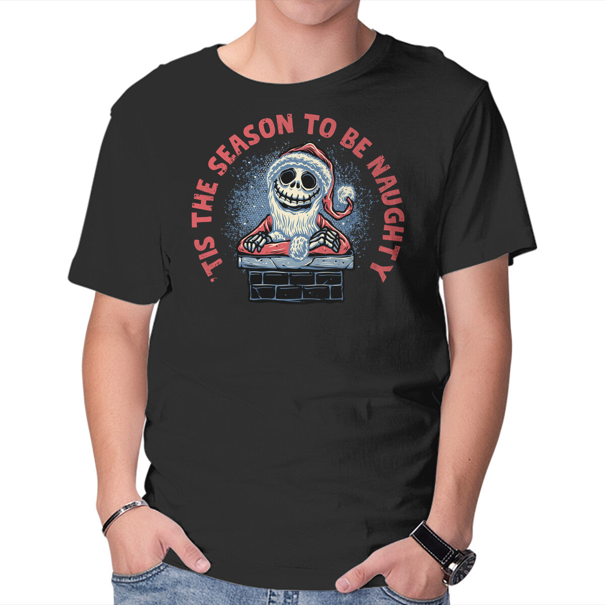 Unisex Crew Neck T-Shirt Season To Be Naughty Graphic Short Sleeve Casual Tee XXL