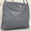 PRADA Tessuto Nylon Handbag Tote Bag Semi One Shoulder Arm Black Triangle Logo Plate Women's White Tag