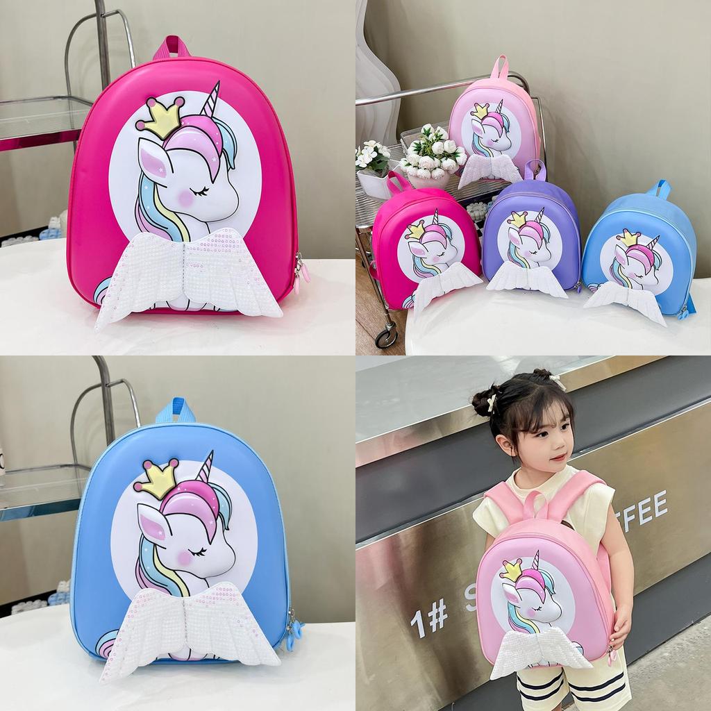 Haonna Childrens Eva Backpack With Cartoon Unicorn Pattern And Ergonomic Shoulder Straps For Kindergarten