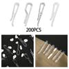 200Pcs Hemd Clips Socke Röcke Tuch Clip Transparent Kunststoff Alligator Clip