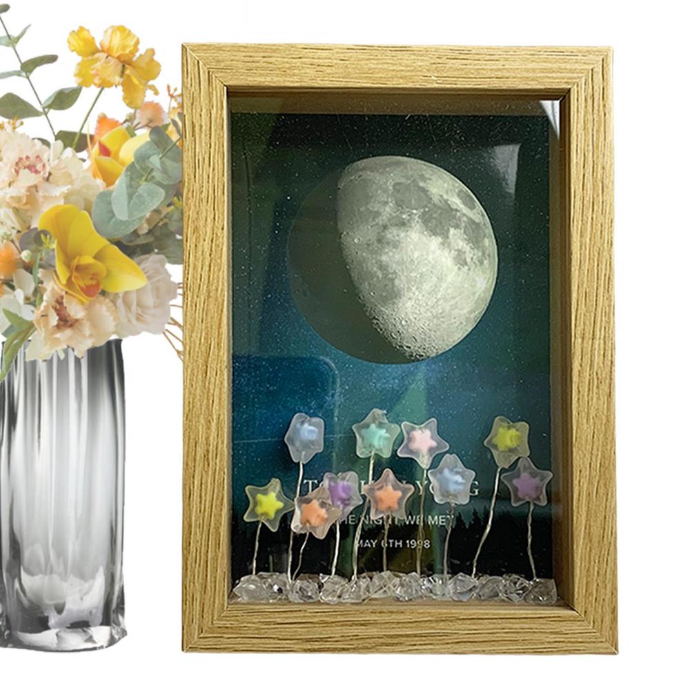 

Night Light Tulips Picture Frame Tulips Picture Frame Furniture Decoration Table Lamp Flower Light Atmosphere Decoration Desk