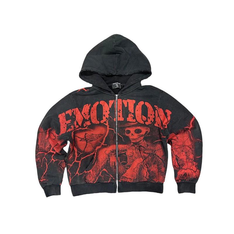 Mens Oversized Cotton Hoodie Streetwear Hip Hop Graphic Print Loose Fit Pullover Sweatshirt Fall
