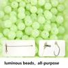 1PC Luminous Beads Angeln Space Beans 4mm 5mm 6mm 100pcs/bag Gummiköder Licht Glowing Float Bälle für Outdoor Angelgeräte