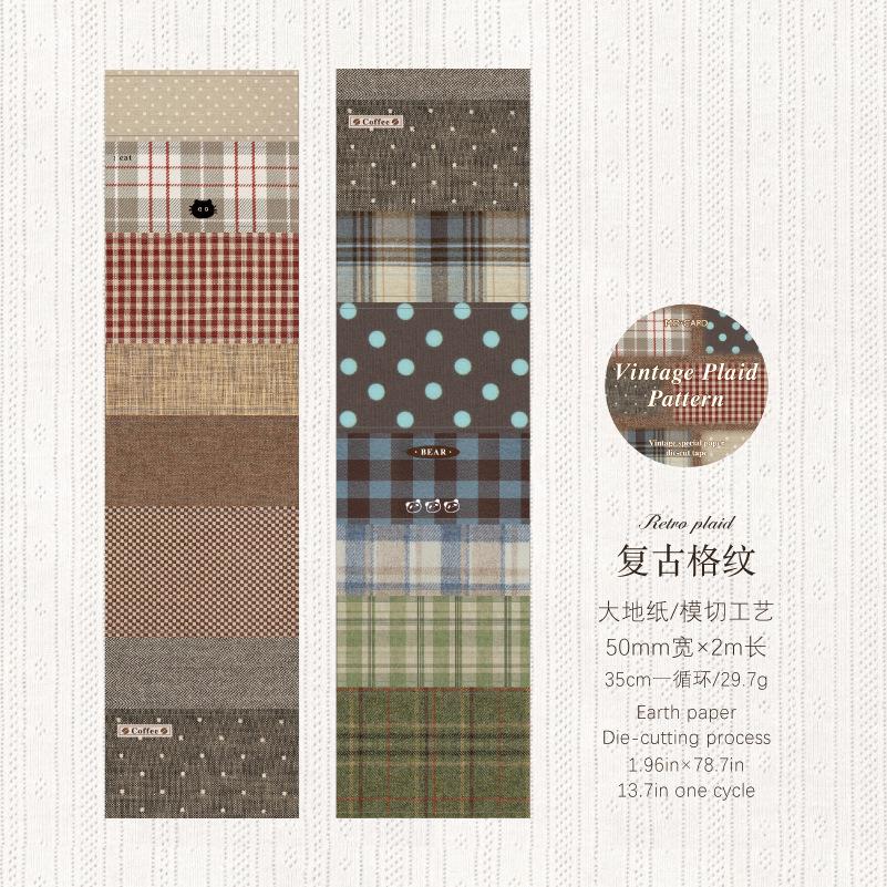 5cm×200cm Retro-Textur Skizzen-Serie Klebebandpapier für DIY Dekorative Wiederverwendbare Aufkleber