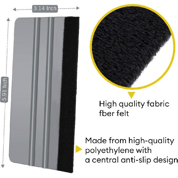 HIDBEA Window Felt Squeegee Tool, Vinyl Scraper for Window Privacy Film, Wallpaper and Car Glass, Tint Squeegee Installation Tool Protection