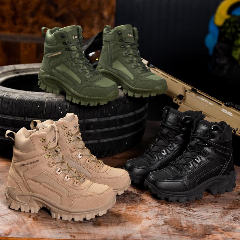 Outdoor High Top Jungle Combat Boots Delta Hiking Boots Camping Desert Boots Combat Boots