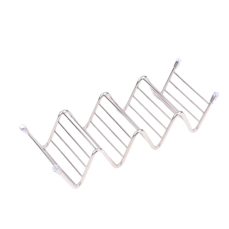 Taco Holder Mexican Pizza Roll Shelf Burrito Potato Chips Rack Shells Taco Rack Stainless Steel Creative Tableware Pancake Stand