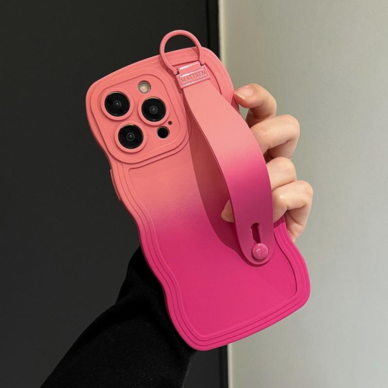 

Жидкий силиконовый противоударный чехол для iPhone 16 Pro Max 15 Pro 14 13 12 11 браслет мягкий матовый тонкий чехол для телефона iPhone 11 красный/розовый