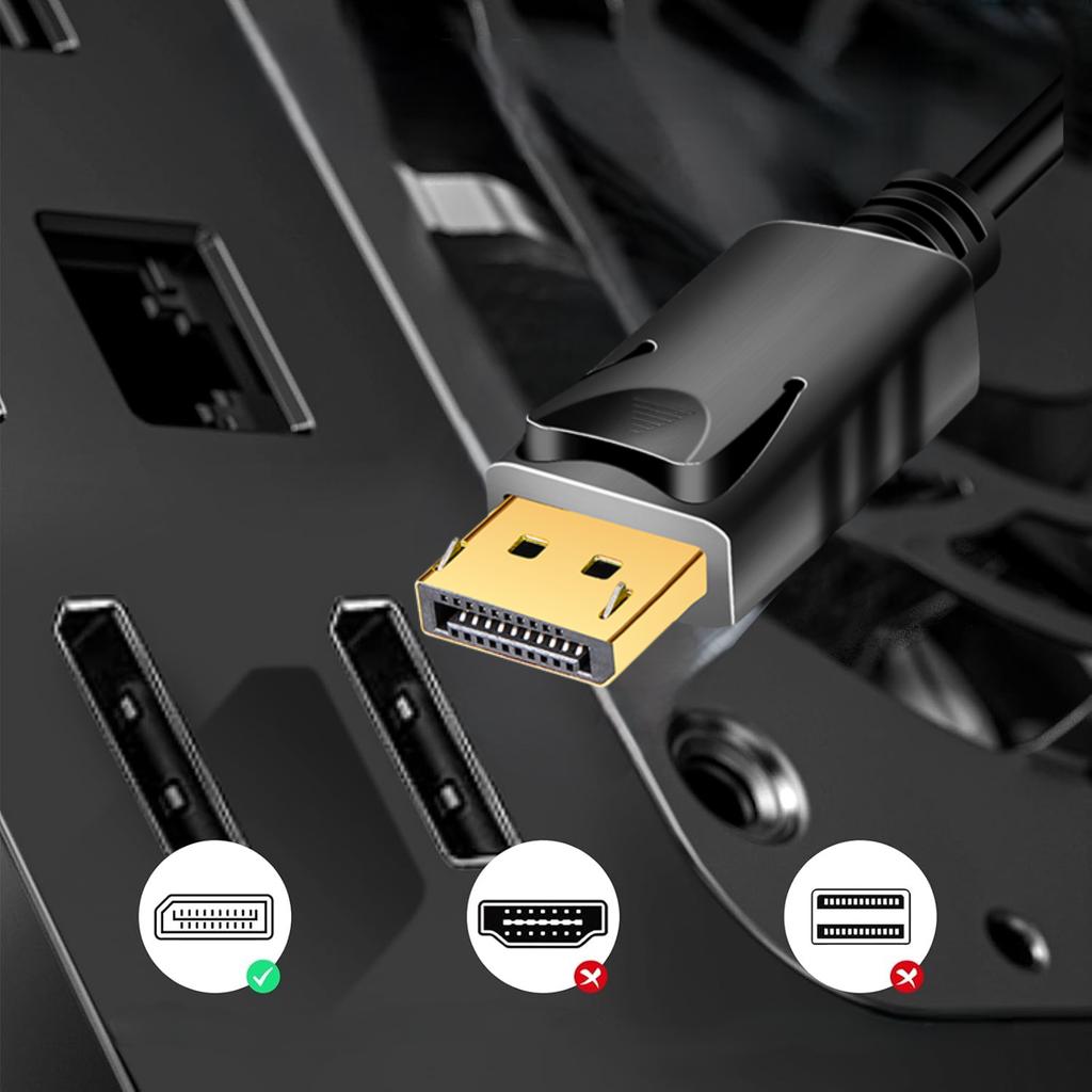 DisplayPort 1.2 DP M/M Cable 3m Black LogiLink 4K 60Hz UHD Shielded Gold-Plated Multi Stream Audio Video