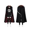 Reincarnata come Spada Fran Cosplay Ragazza Gatto Nero Mantello Completo Costume Femminile Anime