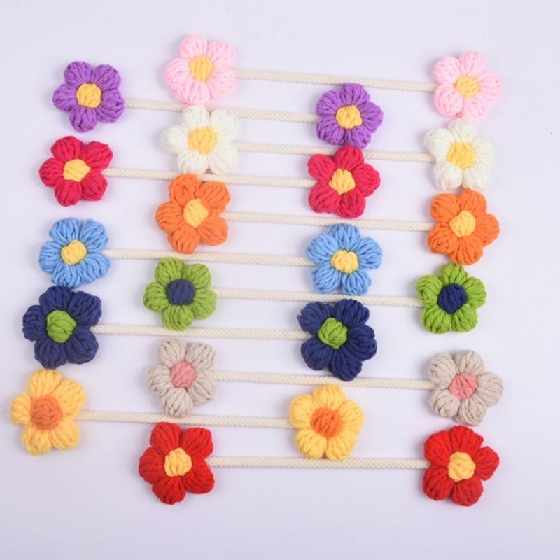 Curtain Tiebacks Decorative Curtain Holdbacks Retro Flower Curtain Buckles Clips Drapery Holdbacks Office Home Decors