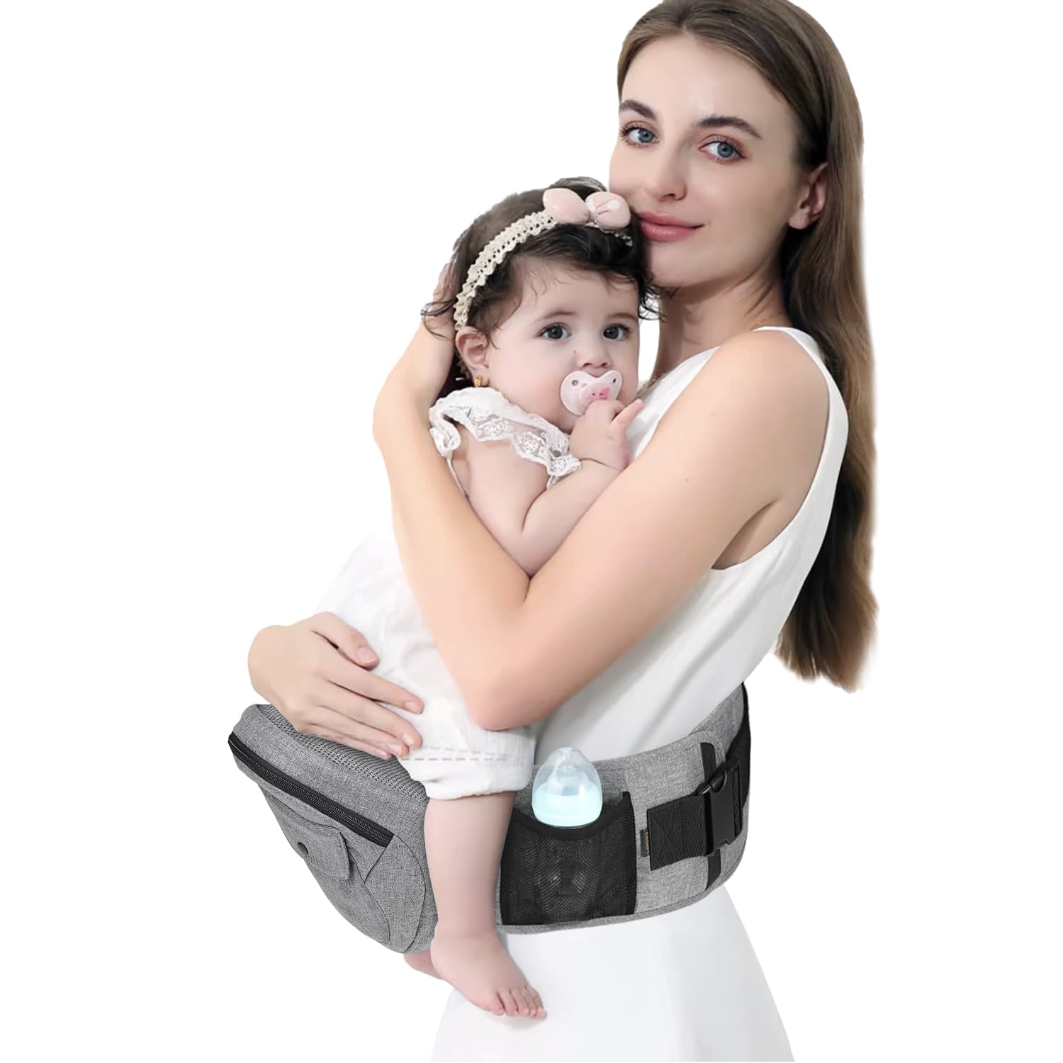 

LANDICI Hip Baby Baby for and Side Suitable for Newborns to 3 Years with Storage 20kg Weight Reduces Back Perfect as a Baby Shower Gift or Mommy for
