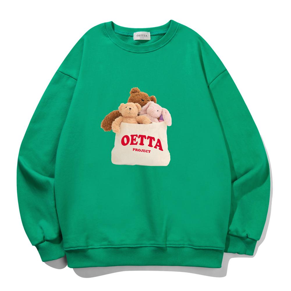 YDA Friends Teddy Bear Oversized Sweatshirt_Ot3D031Gr