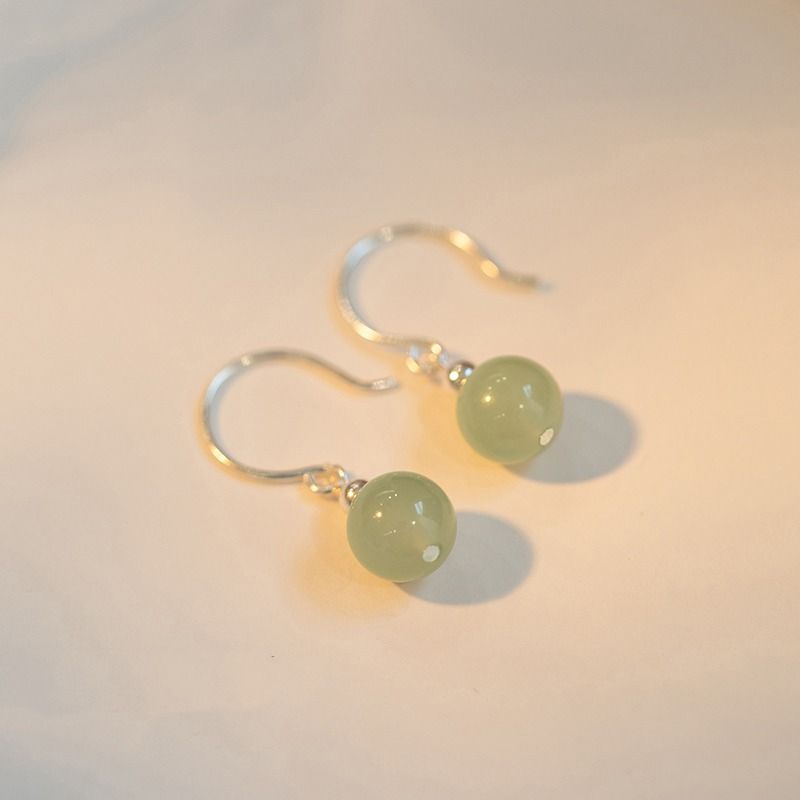 

Нефритовые серьги для женщин 2023 Новое поступление Модный ретро-стиль Доступная роскошь Серьги-гвоздики из стерлингового серебра Дизайн по интересам Необычный ушной крючок Hotan Jade pair