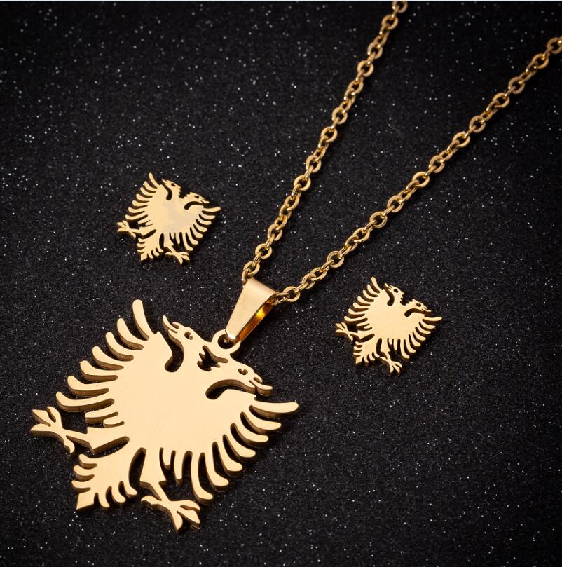 2025 New Wholesale Animals Gold Color Smooth Zircon Set For Women Elephant Necklace And Earring Set Cute Accessories Gift Sets