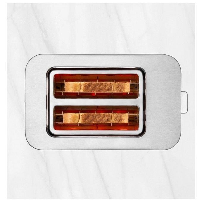 Ufesa Duo Delux, Grille-Pain Acier Inox, Écran Digital LCD, 850W, 2 Fentes Extra Large, 7 Niveaux de Grillage, Décongeler, Réchauffe
