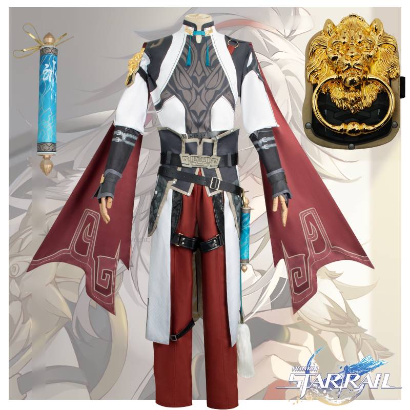 Honkaistar Jingyuan Rail Cosplay Costume Set Halloween Carnival Dress Up Props