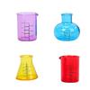 Educational Liquid Measure Tool 4 Colored Science Experiment Cups Mini Measuring Cups  Kindergarten