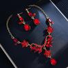 Versatile Sparkling Rhinestone Bridal Jewelry Set - Necklace and Earrings