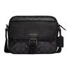 Borsa a tracolla Hudson 23 con chiusura a cerniera, tasche multifunzionali, tela rivestita firmata e pelle naturale a grana media CB846-QBMI5