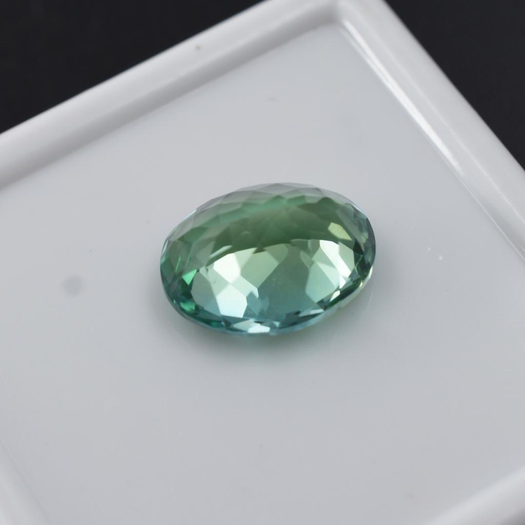 Natural Sapphire 9.55 Ct Bluish Green Oval Stunning Certified Loose Gemstone