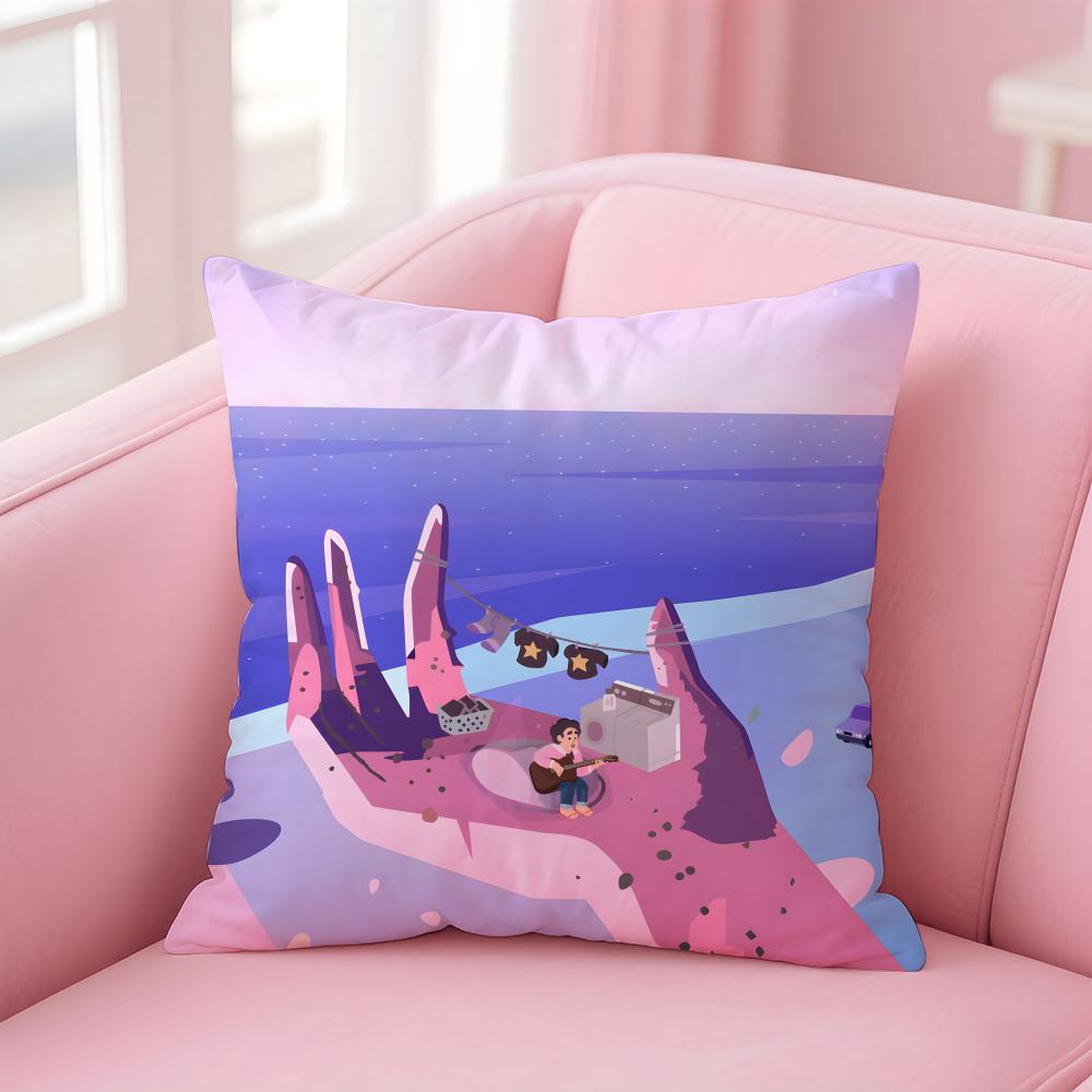 Fashion SSteven Universes Cartoon Cushion Cover Pillow Case Soft Friendly Fabric Concealed Zipper