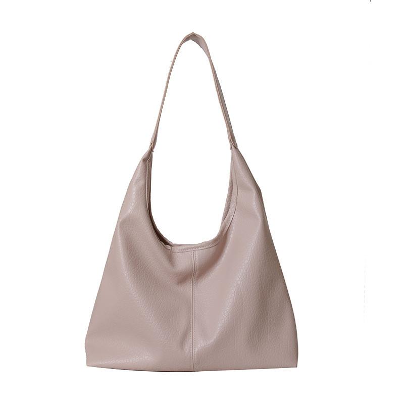 Ielgy Trendy Black High-End Feeling Large-Capacity Tote Bag Fashionable All-Match One-Shoulder
