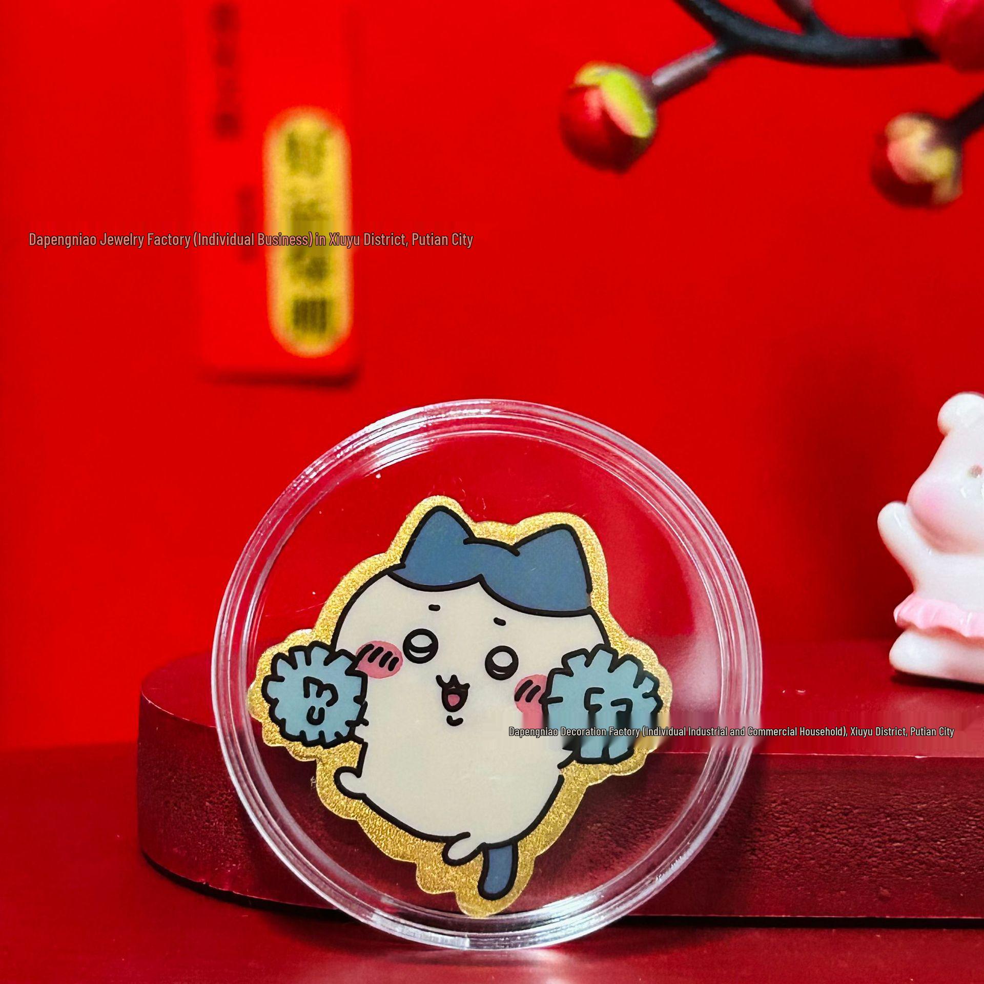 Sanrio Hello Kitty & Kuromi 999 Gold Flake Phone Sticker - Cute Cartoon Gift