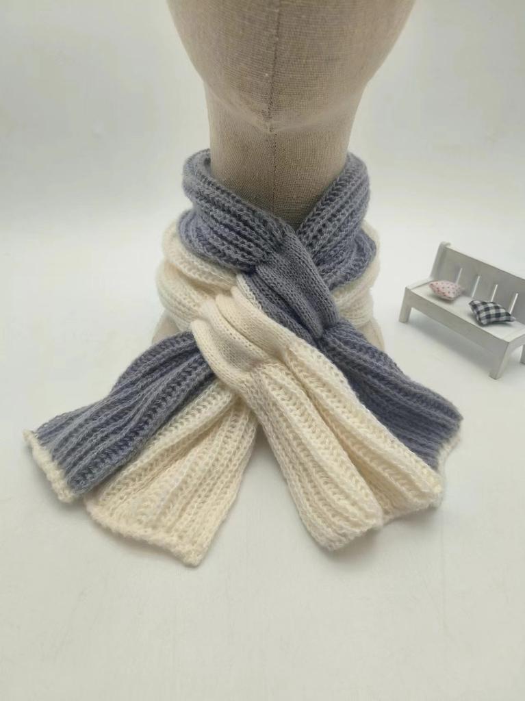 Scarf Women's Winter Versatile Warm Couple Student Neck Protection Imitation Cashmere Knitted Wool Girls Scarf Senior Sense Men