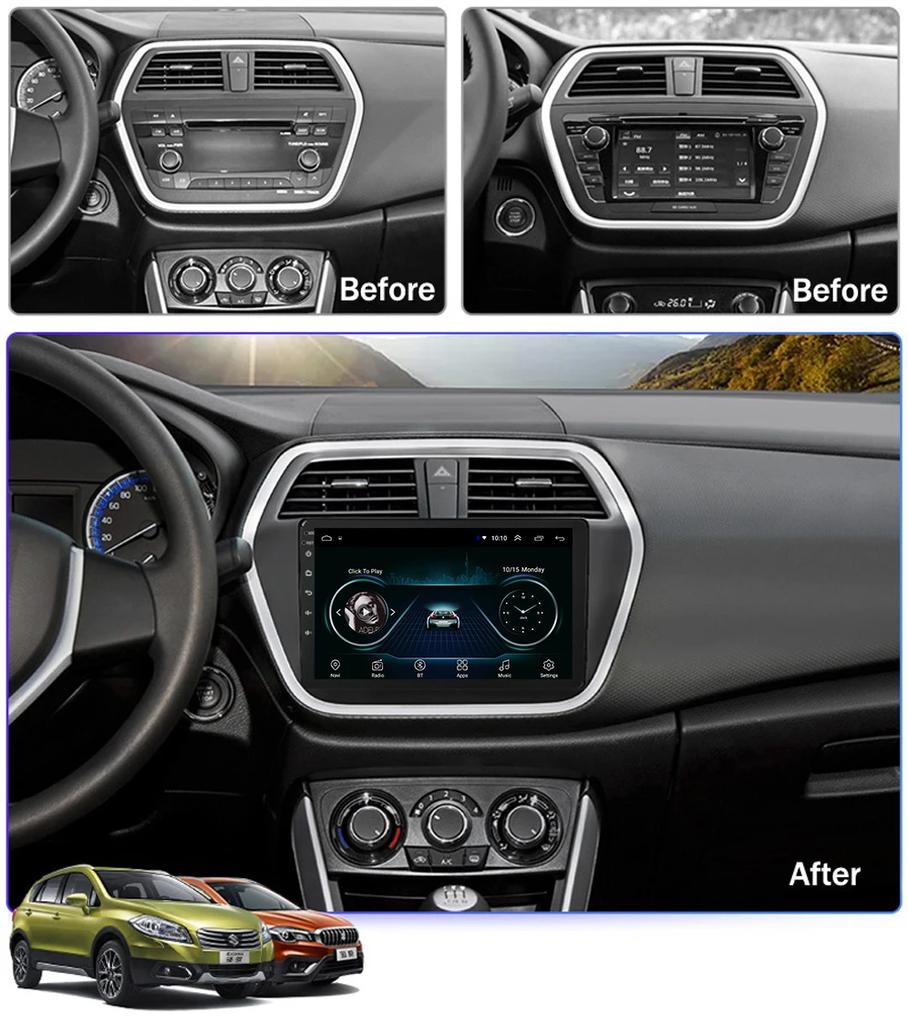 2 Din Android 12 Auto Car Radio Multimedia Video Player For Suzuki SX4 S-Cross 2014-2025 Carplay Navigation GPS Stereo Autoradio
