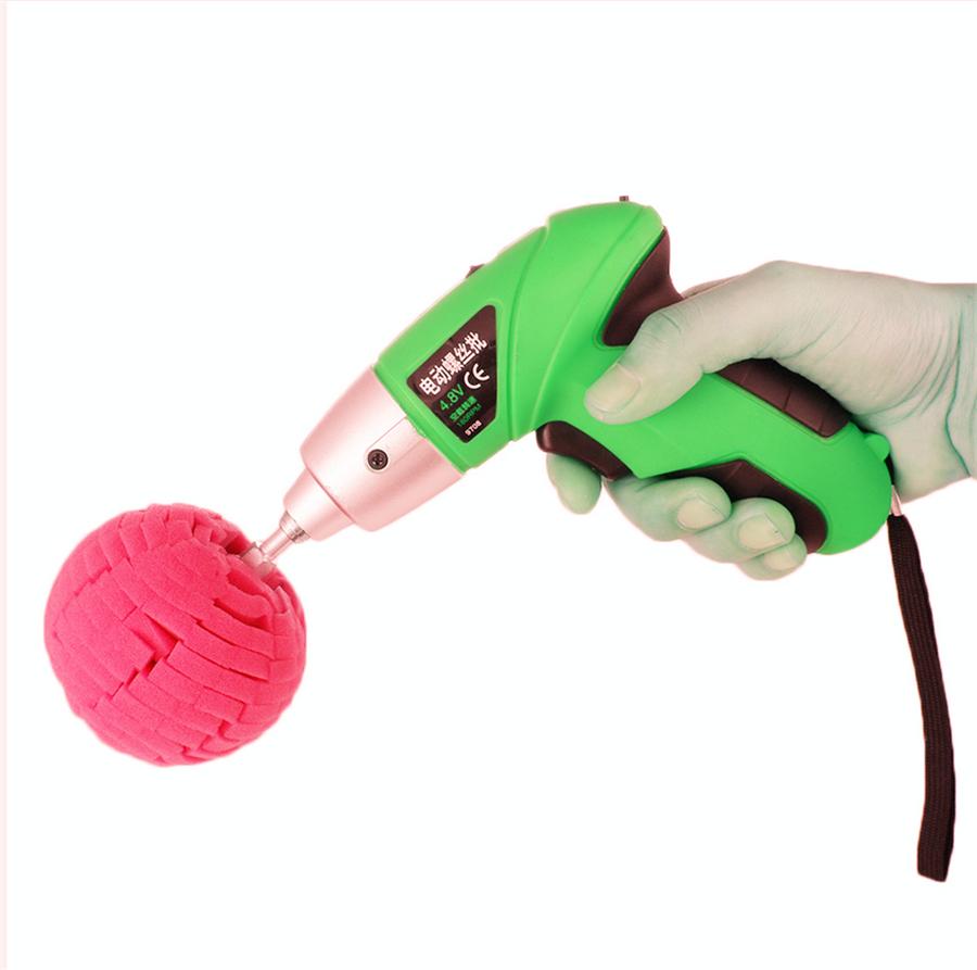 

3 Pcs 3 Red Soft Sponge Buffing Ball WashableReusable Avoid Damage Car Paint