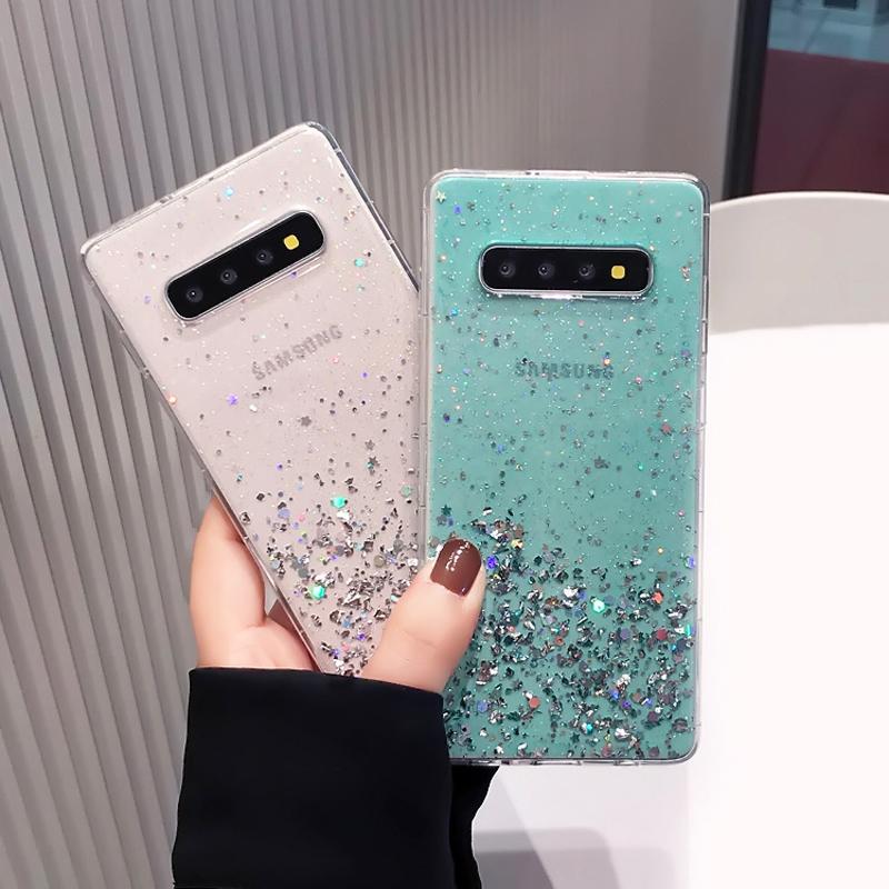 Husa de telefon cu sclipici de lux pentru SAMSUNG Galaxy S8 S9 S10 S10E S20 S21 S22 FE PLUS Husa din spate ultra pentru SAMSUNG S 20 21 22 10