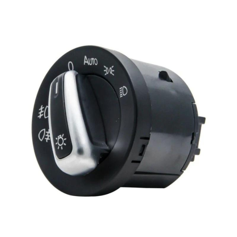 For Golf MK5 MK6 Passat B6 B7 CC Touran Caddy Tiguan Chrome Headlight Switch 5ND941431B Add Auto Function