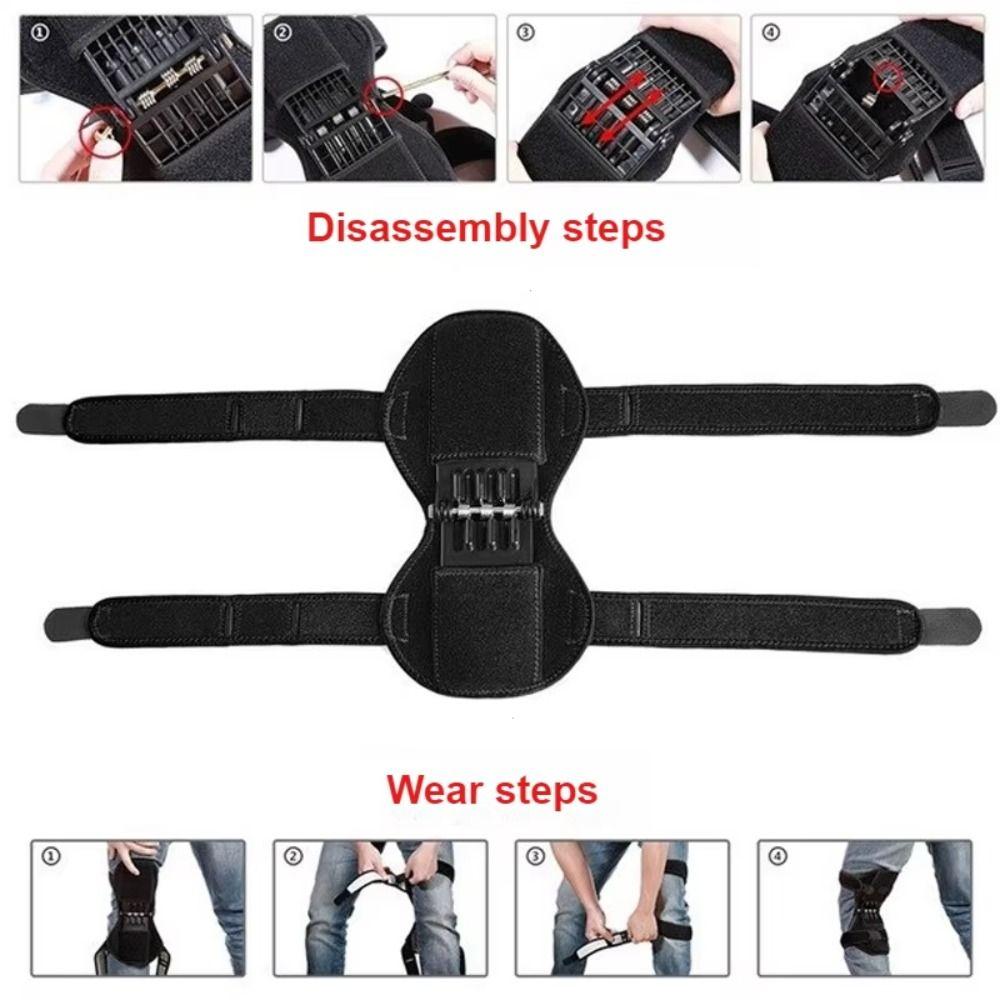 1/2PCS Rebound Spring Knee Protection Boosters Breathable Fixed Booster Support Knee Pads Non-Slip Knee Protector Leg Protection