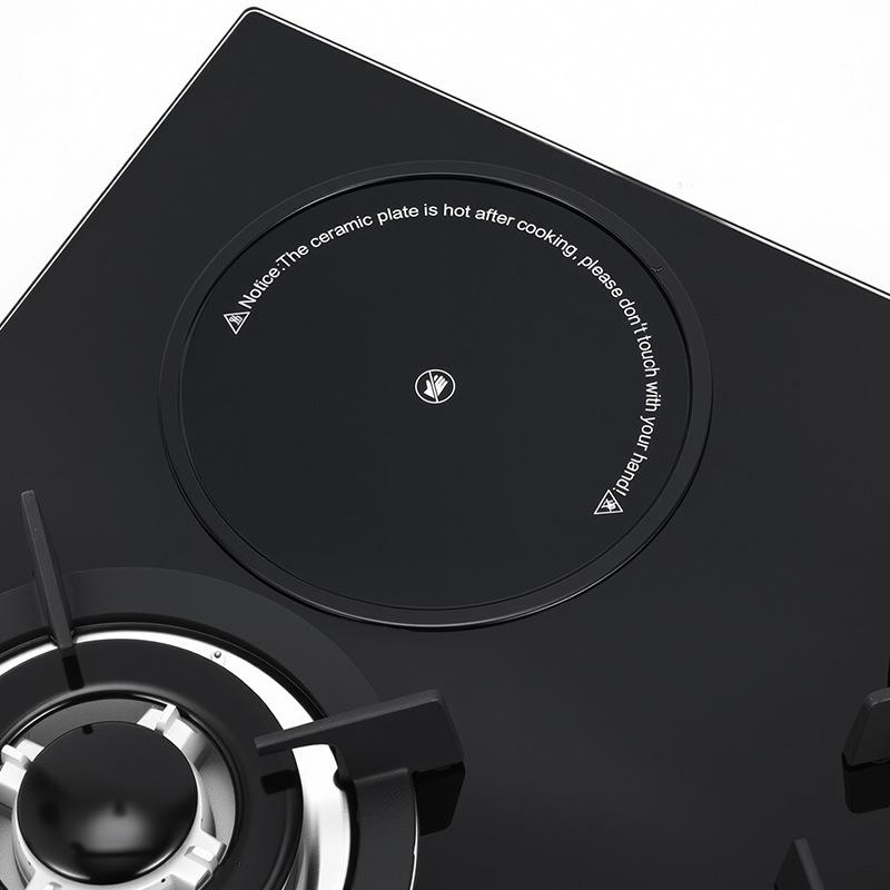 3 Gas + 1 Electric Built-in 4 Burner Cooktop with Tempered Glass Panel