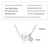 Freshwater Pearl & Diamond-Set Silver Pendant Necklace for Women